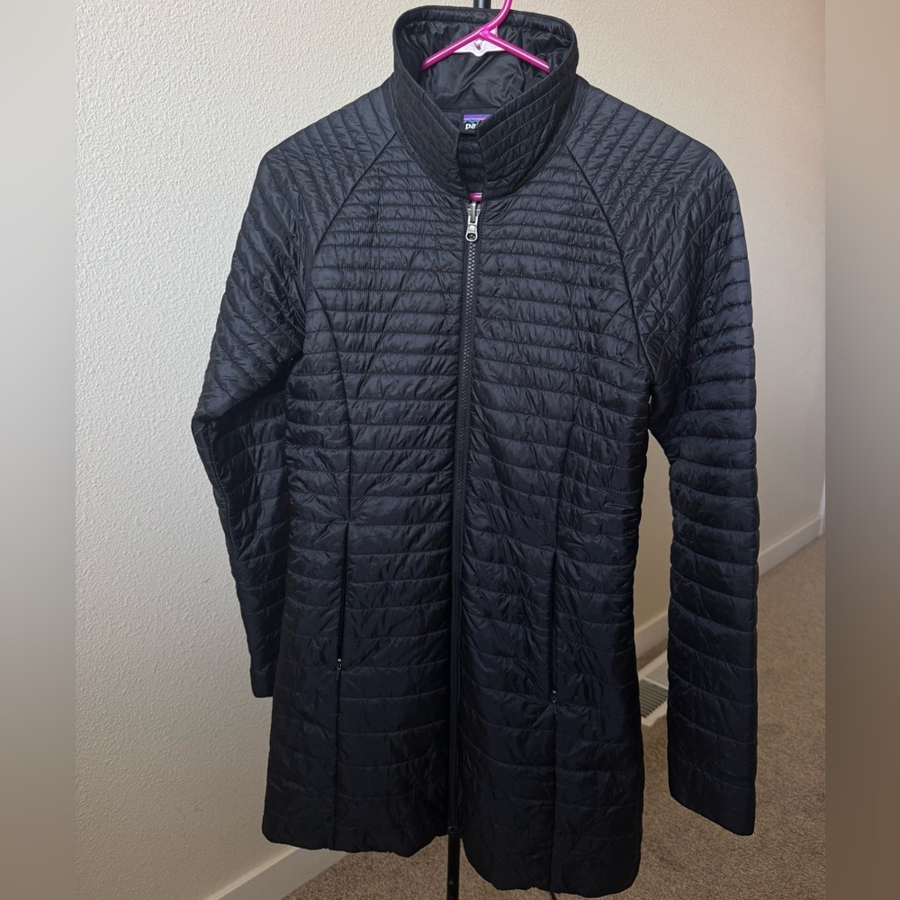 Patagonia Black Quilted Long Nano Puffer Jacket